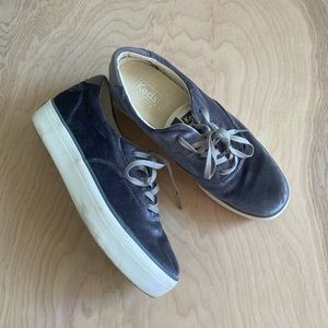 Velvet Platform Keds